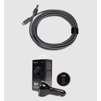 Set: Car Charger Adaptis GP-CC160 + DC-TypeC Cable 5m