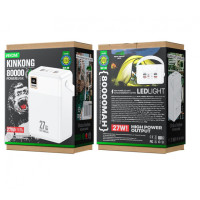 Power Bank Wekome WP-99 white (80000mah / 27W Супершвидка зарядка: 3 виходи -USB*4+ Type-C/ 2 входи -Type C+Micro+iph