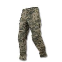 Pixel pants with integrated knee pads 