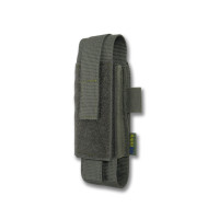 Open khaki tourniquet pouch with scissor and marker holders