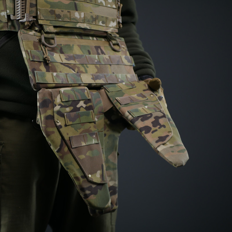 Triple Groin Protector (Napsack) Kiborg with Ballistic Package Class 1 Protection Militex Multicam