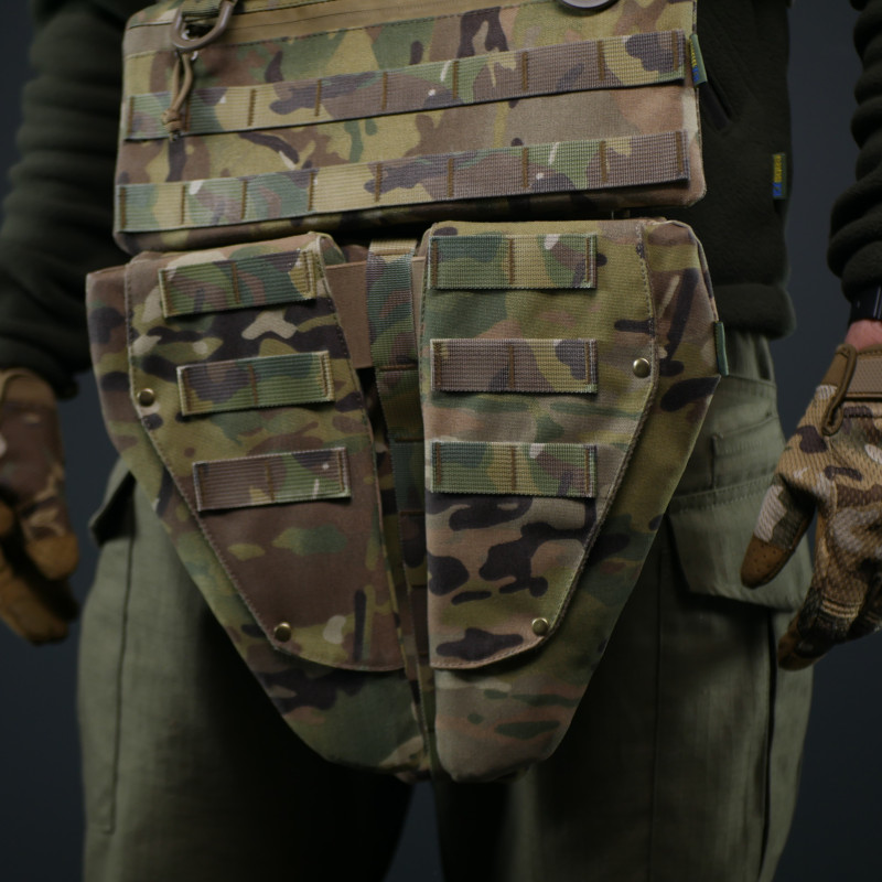Triple Groin Protector (Napsack) Kiborg with Ballistic Package Class 1 Protection Militex Multicam