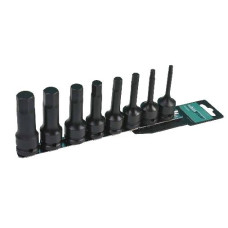 Набір бит ударних 1/2" 8од Hex H5-17мм на планці