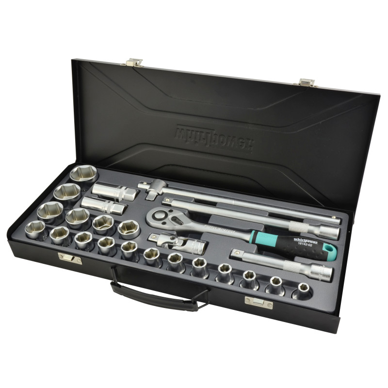 Socket Set 1/2" 25pcs 8-32mm metal case