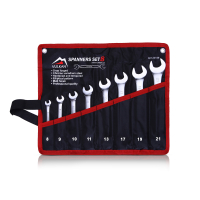 Combination Wrench Set, 8-21mm, 8 pcs, Pouch