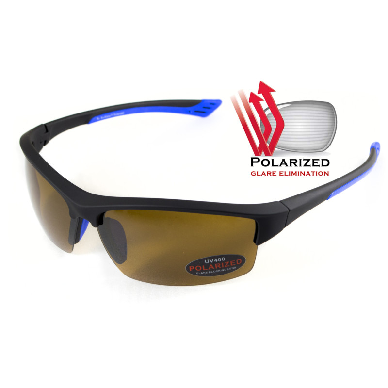BluWater Daytona-1 Polarized Glasses (brown), hydrophobic brown lenses (Repelon™)