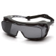 Окуляри захисні з ущільнювачем Pyramex Cappture-Plus (gray) Super Anti-Fog H2MAX, сірі