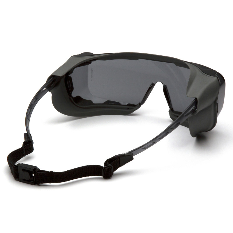 Окуляри захисні з ущільнювачем Pyramex Cappture-Plus (gray) Super Anti-Fog H2MAX, сірі