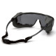 Окуляри захисні з ущільнювачем Pyramex Cappture-Plus (gray) Super Anti-Fog H2MAX, сірі