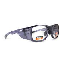 Окуляри під діоптрії Global Vision RX-T Gloss Black (clear) RX-able, прозорі в чорній напівпрозорій оправі