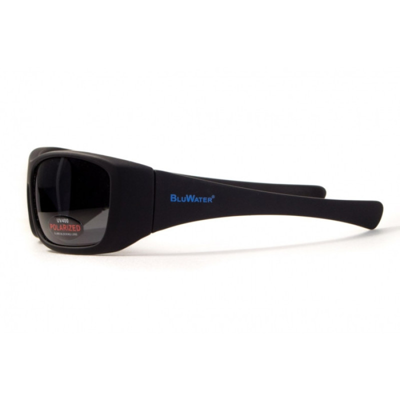 BluWater Paddle Polarized (gray) Black Polarized Glasses