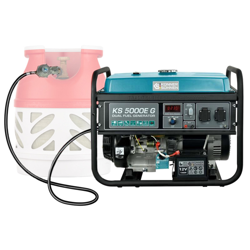 Gasoline/LPG Generator Konner&Sohnen KS 5000E G, 230V, 4.5kW, Electric Start, 77.0kg