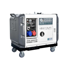 Генератор дизельний Konner&Sohnen KS 9302DE-1/3 ATSR 230/400В, 6.5/6.0кВт, 7.5/7.0кВт, 1/3Фази, АВР(ATS), електростартер, 168кг