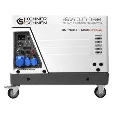 Генератор дизельний інверторний Konner&Sohnen KS 6500iDE S ATSR у шумозахисному кожусі 230В, 6.0-6.5кВт, електростартер, 119кг