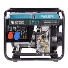 Генератор дизельний Konner&Sohnen KS 9100HDE-1/3 ATSR (EURO V), 230/400В, 6.5/6.0кВт, 7.5/7.0кВт, 1/3Фази, АВР(ATS), електростартер, 122кг