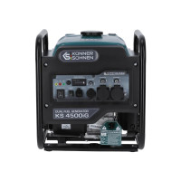 Dual-fuel inverter generator Konner&Sohnen KS 4500iG, 230V, 4.5kW, manual starter, 33.5kg