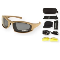 Daisy Tactical Protective Glasses, 4 Lenses, Coyote