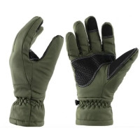 Soft Shell Winter Gloves, Olive
