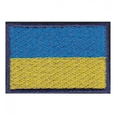 Нашивка (прапорець, ВМС, жовто-блакитний, липучка, 3*4,5 см)