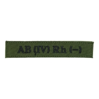 Patch Blood Type AB (IV) Rh (-) Olive