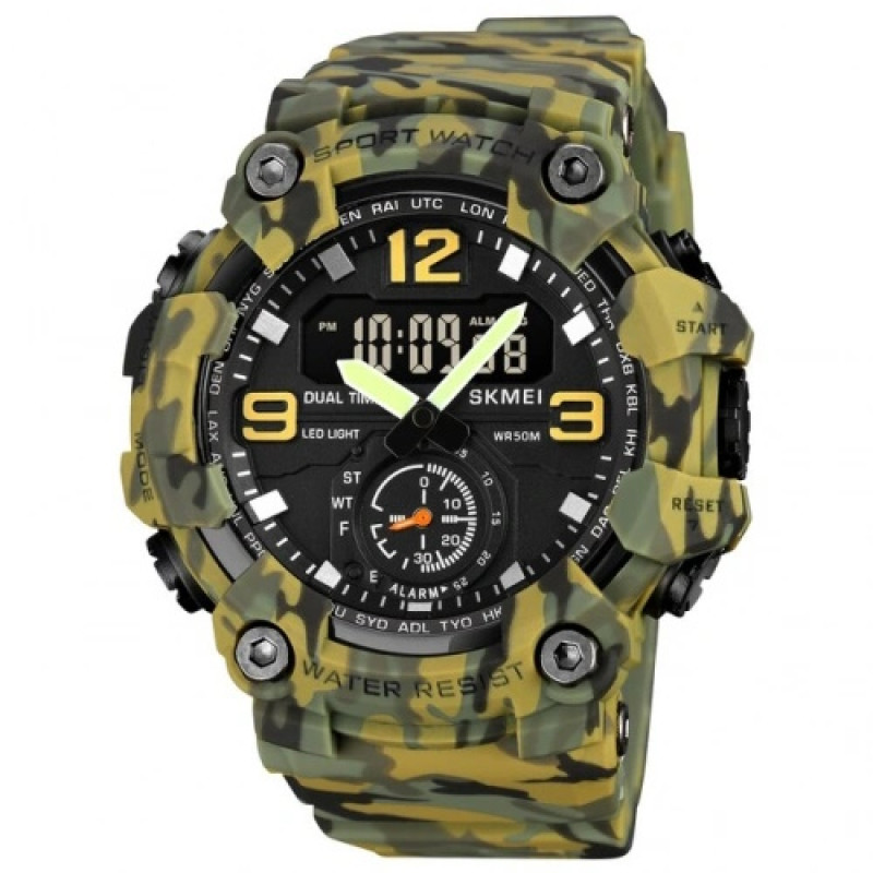 SKMEI 1965 Green Light Watch, Multicam