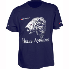 Футболка Dragon Hells Anglers рыба Карп Navy