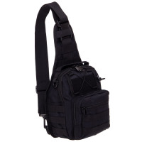 Tactical Sling Bag Silver Knight 6 L Black