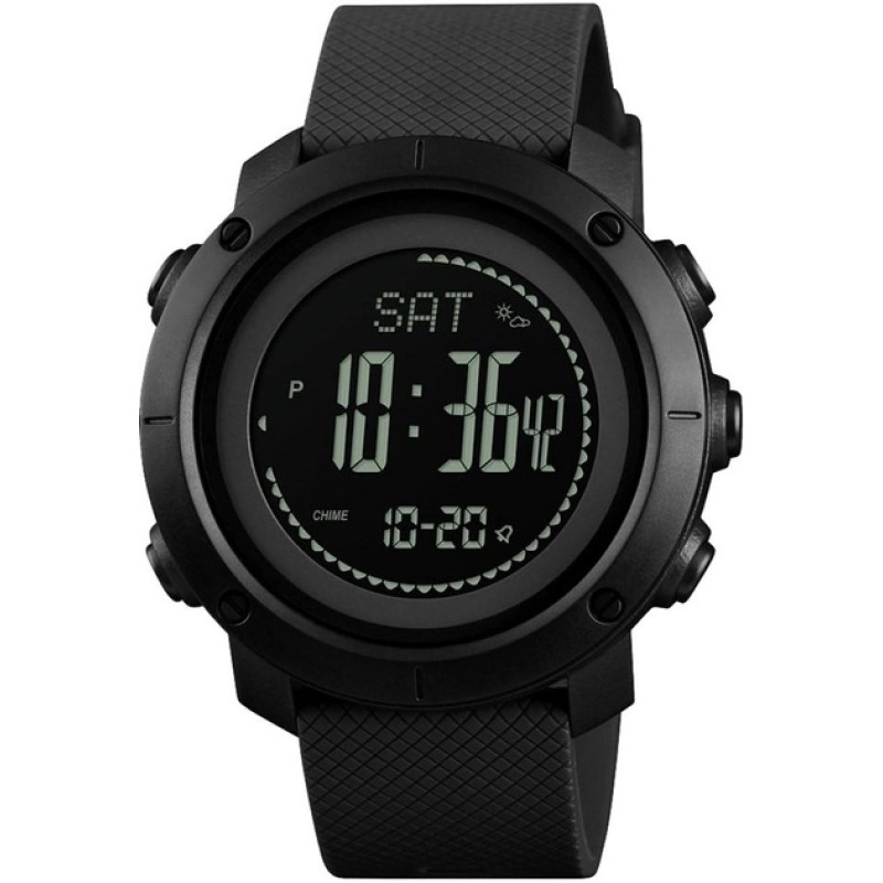 SKMEI 1427 Sniper Watch with Compass, Black