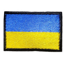 Нашивка (прапорець, ДСНС, жовто-блакитний, липучка, 6*4 см)