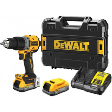 Дриль-шурупокрут DeWalt XR Li-Ion PowerStack 18В акб 1х1.7А·год 90Нм 0-650/0-2000об/хв патрон 13мм кейс 1.28кг