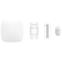 Ajax StarterKit 2 Security System, hub2, motionprotect, doorprotect, spacecontrol, jeweller, wireless, white