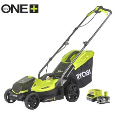 Газонокосарка акумуляторна Ryobi ONE+ RLM18X33B-40 18В акб 1х4А·год 33см 35л 25-65мм 8.7кг