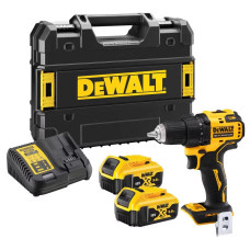 Шурупокрут-дриль акумуляторний DeWALT XR Li-Ion 18В 2х5А·год 65Нм 0-450·0-1650об/хв кейс ЗП 1.1кг