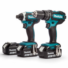 Набір із двох акумуляторних інструментів Makita DLX2131JX1 LXT 18В дриль-шурупокрут DHP482Z гвинтоверт DTD152Z акб 3х3А·год кейс