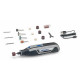 Dremel Lite 7760-15 3.6V 1x2Ah 8000-25000rpm Cordless Rotary Tool with 15 Accessories, USB Charger, 195cm Cable, 0.27kg