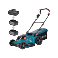 Газонокосарка акумуляторна Konner&Sohnen KS 43LM-40V 40В(20+20) акб 2х4А·год 43см 50л 25-75мм 15.5кг