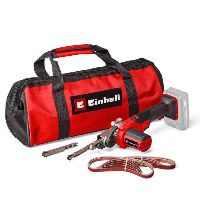 Einhell TE-BF 18 Li - Solo PX 18V Cordless Belt File 2 Attachments 9/13mm 250-1700m/min 457mm Bag 1.13kg No Battery or Charger