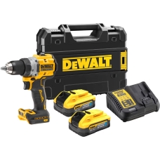 Шурупокрут-дриль акумуляторний DeWALT XR Li-Ion PowerStack 18В 2х5А·год 90Нм 0-650·0-2000об/хв кейс ЗП 1.28кг