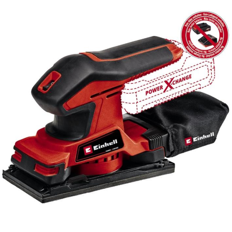 Cordless Orbital Sander Einhell TC-OS 18/187LI-Solo 18V 187x97mm 1.16kg without battery and charger