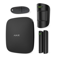 Комплект охранной сигнализации Ajax StarterKit, hub, motionprotect, doorprotect, spacecontrol, jeweller, беспроводной, черный