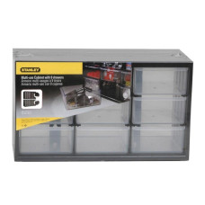 Органайзер вертикальний Stanley, 9 контейнерів, 21.3х36.5x15.5см, пластик