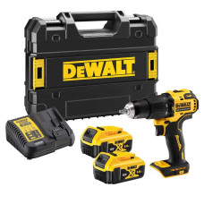 Шурупокрут-дриль ударний акумуляторний DeWALT XR Li-Ion 18В 2х5А·год 65Нм 0-450·0-1650об/хв кейс ЗП 1.2кг