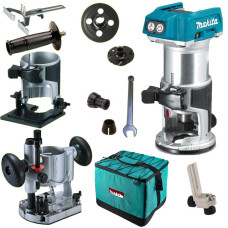 Фрезер акумуляторний Makita DRT50ZX2 Li-ion LXT 18 В цанга 6.35мм 10000-30000об/хв 1.8кг без АКБ та ЗП