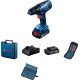 Bosch Professional GSR 180-LI Cordless Drill/Driver 18V 2x2Ah 21-54Nm 450-1900rpm GAL 18V-20 Charger Case 1.6kg