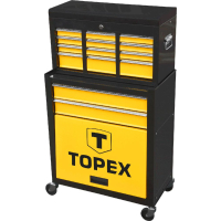 Шафа-візок для інструменту TOPEX, 2в1, висувні ящики, модулі 66х61.5х33см та 34х60х26см, метал