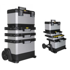 Ящик для інструменту Stanley FatMax Rolling Workshop, на коліщатках, 3 висувні секції, знімний верхній ящик, 89.3х56.8х38.9см, металопластик