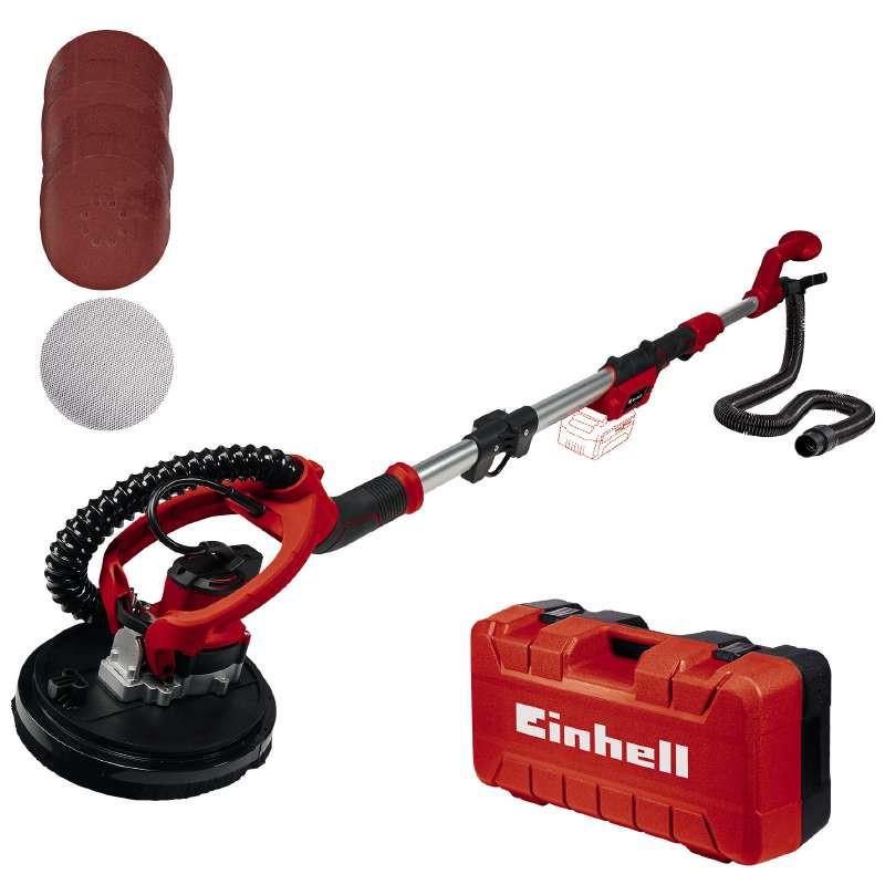 Cordless Drywall Sander Einhell Professional TP-DW 18/225LI - Solo 18V 225mm 600-1200rpm 1.1-1.65m case 3.62kg without battery and charger