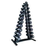 Dumbbell Set RN-Sport BLACK 1-10 kg with Rack