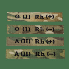 Blood Type Patch/Hook-and-Loop Multicam (7729)