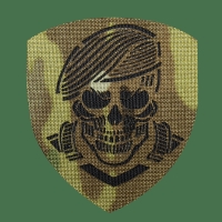 Patch Camotec Skull in Beret (7*8) Multicam (9015)